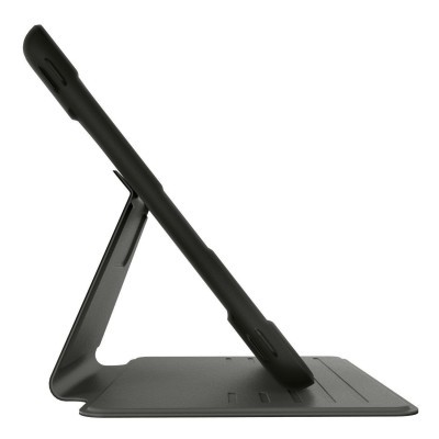 Capa protetora preta para tablet com suporte integrado