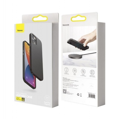 Capa Magnética Baseus Leather para iPhone 12 Pro Max