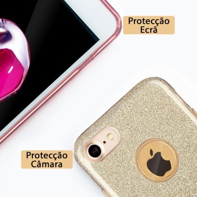 iPhone 7/8 Capa Silicone Glitter Remax Creative iPhone 7/8 Capa Silicone Glitter Remax Creative