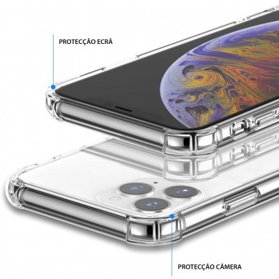 Capa Silicone Fina Anti-Shock 100% Transparente para iPhone 11 pro Capa Silicone Fina Anti-Shock 100% Transparente para iPhone 11 pro