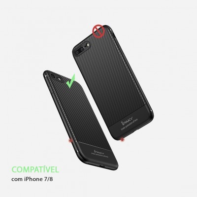 Capa Carbono iPaky para iPhone SE/8/7