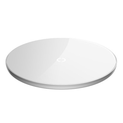 Base de Carregamento sem fios Qi Baseus Simple Pad 10W - Branco Base de Carregamento sem fios Qi Baseus Simple Pad 10W - Branco
