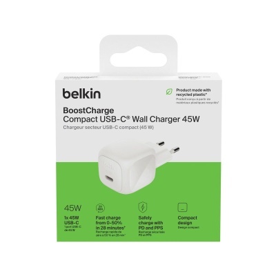 Carregador / Adaptador de corrente Belkin 45W BoostCharge Compact - Preto