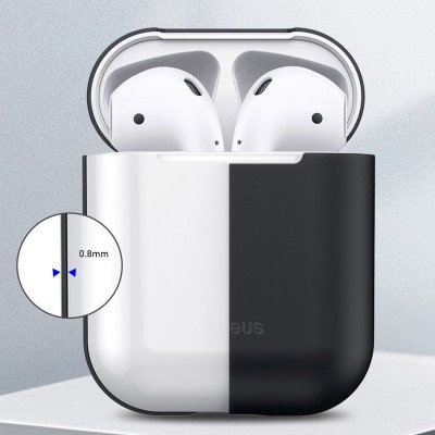 Capa Silicone Ultra Fina Baseus para AirPods 1/2 Capa Silicone Ultra Fina Baseus para AirPods 1/2