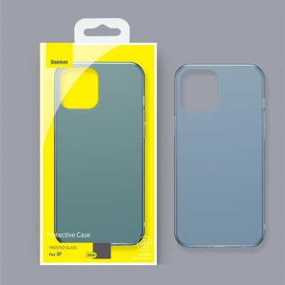 Capa Frosted Glass Baseus (Vidro + TPU) para iPhone 12/12 Pro