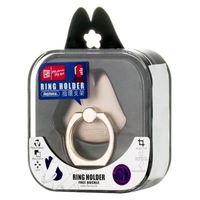 Suporte para anel de telemóvel em embalagem plástica transparente