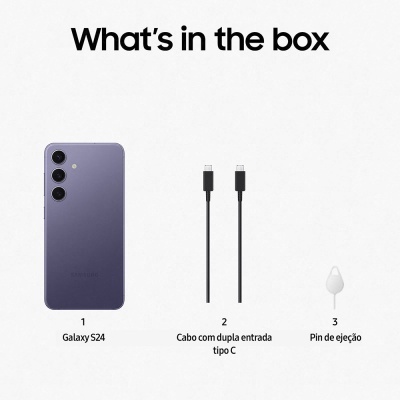 Samsung Galaxy S24 5G 6.2’’ 8GB/256GB - Violeta Cobalto Samsung Galaxy S24 5G 6.2’’ 8GB/256GB - Violeta Cobalto