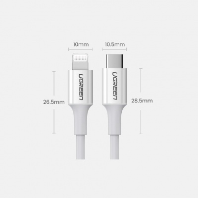 Cabo Ugreen USB-C para Lightning (1m) *MFI