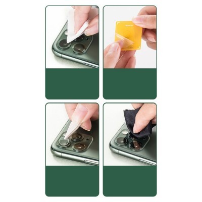 (Pack 2) Películas de Protecção de Câmara Traseira Baseus em Vidro Temperado para iPhone 11 Pro/11 Pro Max