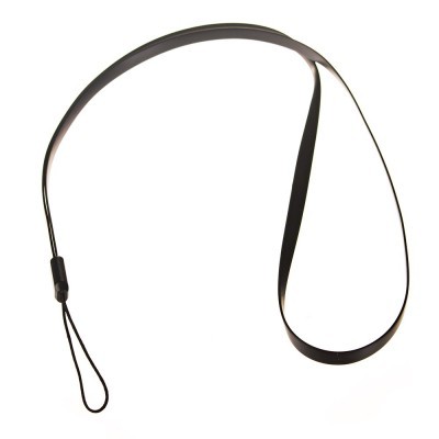 Corda preta fina com laço numa extremidade