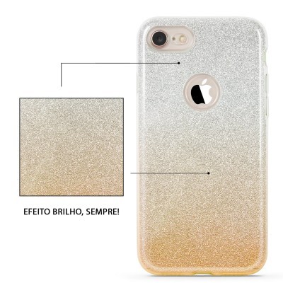 iPhone 7/8 Capa Silicone Gradient Bling