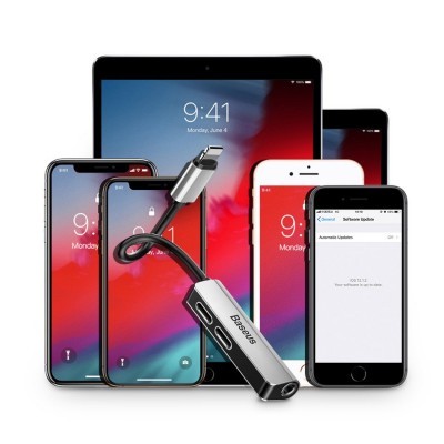 Adaptador 3-em-1 (2x Lightning + 1x Jack 3.5)