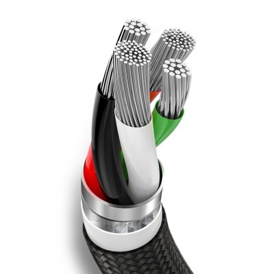 Cabo 3-em-1 Nylon Baseus Rapid - Lightning / USB-C / Micro-USB para USB