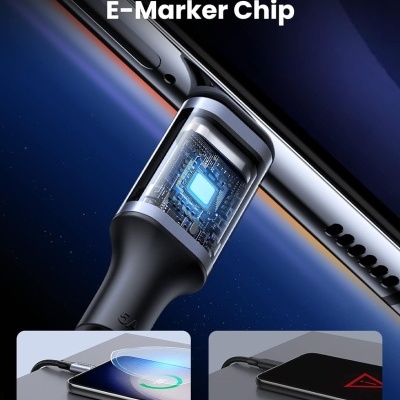 Cabo Nylon UGREEN 100W USB-C (1 m)