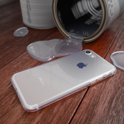 Capa 360º Silicone Transparente para iPhone SE/8/7 Capa 360º Silicone Transparente para iPhone SE/8/7