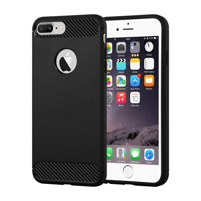 iPhone 7/8 Plus Capa Silicone Carbono Híbrida iPhone 7/8 Plus Capa Silicone Carbono Híbrida