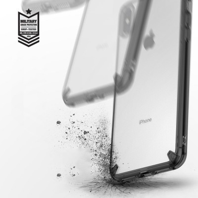 iPhone XS Max Capa Ringke Fusion PC + Bumper TPU