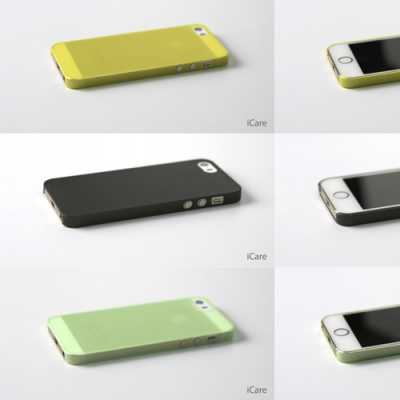 Seis capas coloridas para smartphone com telemóveis correspondentes, texto 