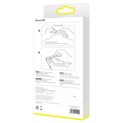 Embalagem branca e amarela com instruções e código de barras.