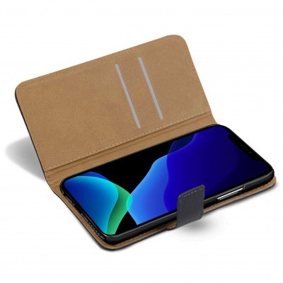 Capa Carteira Flip em Pele Genuína para iPhone 11 Pro Max Capa Carteira Flip em Pele Genuína para iPhone 11 Pro Max