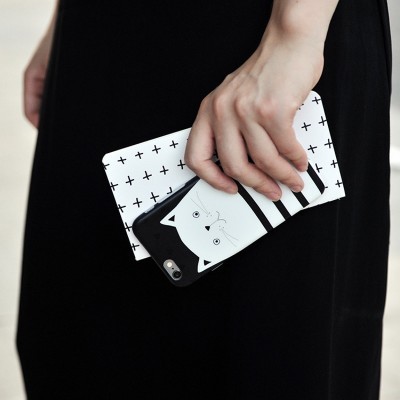 iPhone 6/6S Capa Maoxin Cat Thief (Capa + Ring Holder + Notebook + Estojo)