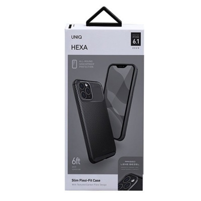 Capa Carbono Uniq Hexa para iPhone 12/12 Pro