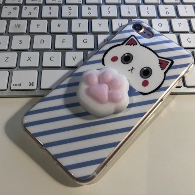 iPhone 7/8 Capa Silicone 4D Squishy Paw iPhone 7/8 Capa Silicone 4D Squishy Paw