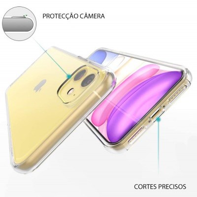Capa 360º Silicone Transparente para iPhone 11 Capa 360º Silicone Transparente para iPhone 11