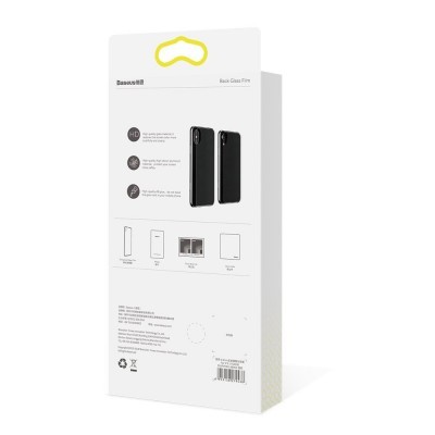 Películas de Protecção Traseira Baseus em Vidro Temperado iPhone XS Max