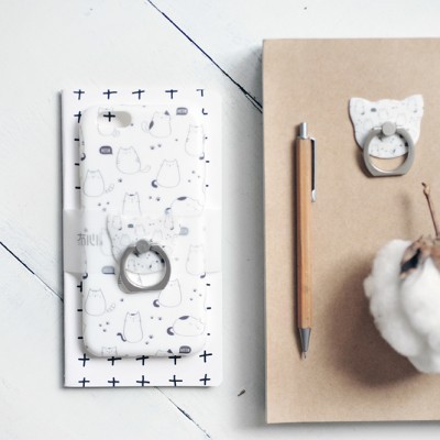 iPhone 7/8 Plus Capa Maoxin Meow (Capa + Ring Holder + Notebook + Estojo)