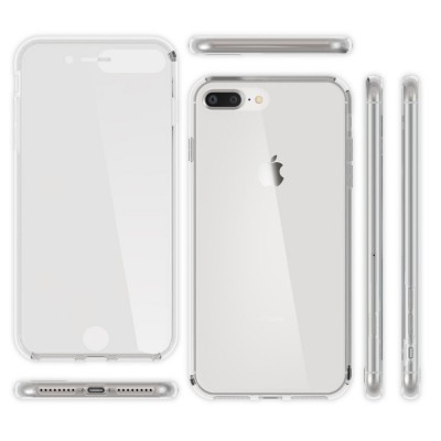 iPhone 7/8 Plus Capa 360º Silicone Transparente iPhone 7/8 Plus Capa 360º Silicone Transparente