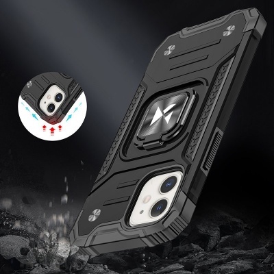 Capa Magnética Anti-shock Wozinsky Ring Armor para iPhone 12/12 Pro