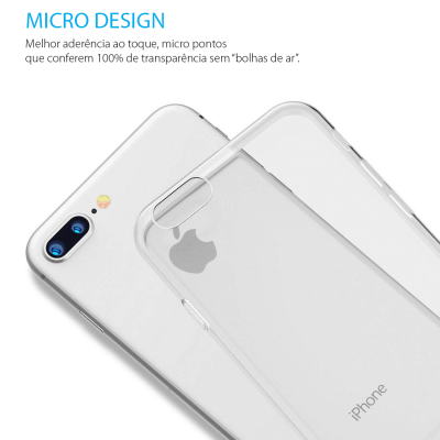Capas transparentes de silicone para iPhone com recorte para câmara