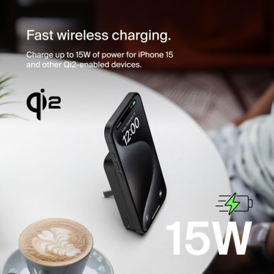 Powerbank Belkin BoostCharge Pro Qi2 Magnetic 15W 8000mAh - Preto