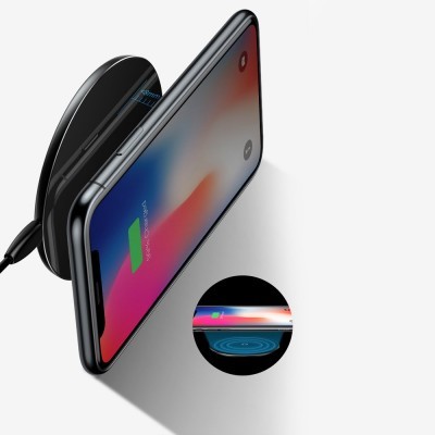 Base de Carregamento sem fios Qi Baseus Simple Pad 10W - Branco Base de Carregamento sem fios Qi Baseus Simple Pad 10W - Branco