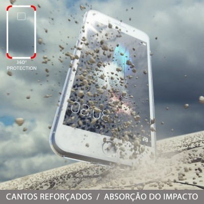 Capa 360º Silicone Transparente para iPhone SE/8/7 Capa 360º Silicone Transparente para iPhone SE/8/7