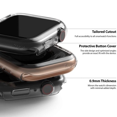 (Pack 2) Capa Ringke Slim Clear para Apple Watch (44mm) (Pack 2) Capa Ringke Slim Clear para Apple Watch (44mm)