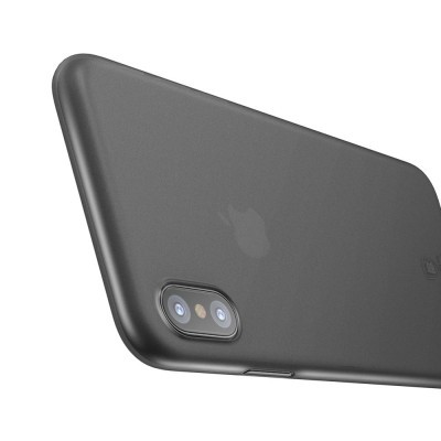 iPhone XS Max Capa Ultra Fina Baseus Wing - Preto Transparente iPhone XS Max Capa Ultra Fina Baseus Wing - Preto Transparente