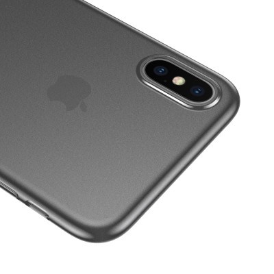 iPhone XS Max Capa Ultra Fina Baseus Wing - Preto Transparente iPhone XS Max Capa Ultra Fina Baseus Wing - Preto Transparente