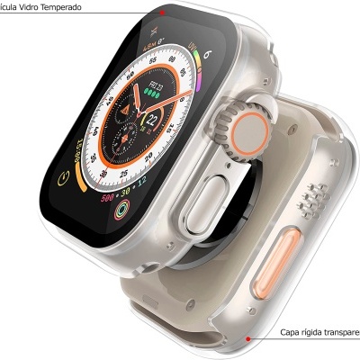 (Pack 2) Capa com Vidro Temperado para Apple Watch Ultra (Pack 2) Capa com Vidro Temperado para Apple Watch Ultra