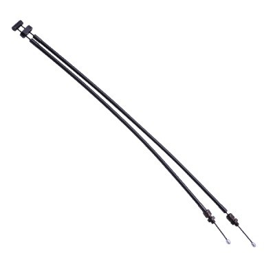 Cabo de acelerador preto com extremidades metálicas