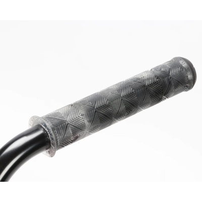 Punho vidro preto texturizado para guiador