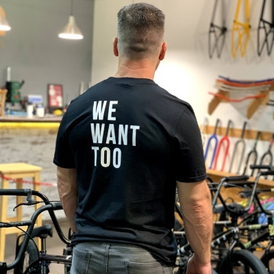 Icon bike store - WE WANT TOO T-shirt