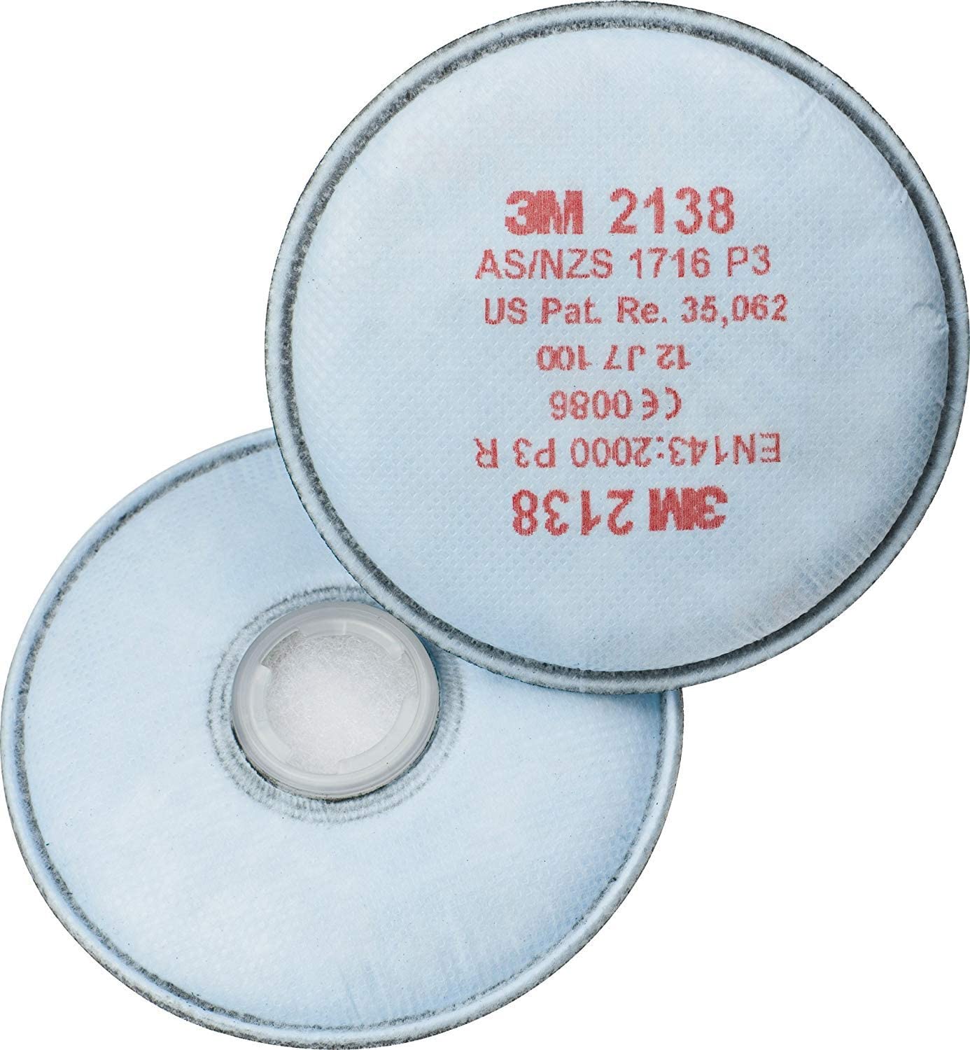 3M Par de filtros 2138 P3 para Máscara Respiratória 3M Par de filtros 2138 P3 para Máscara Respiratória