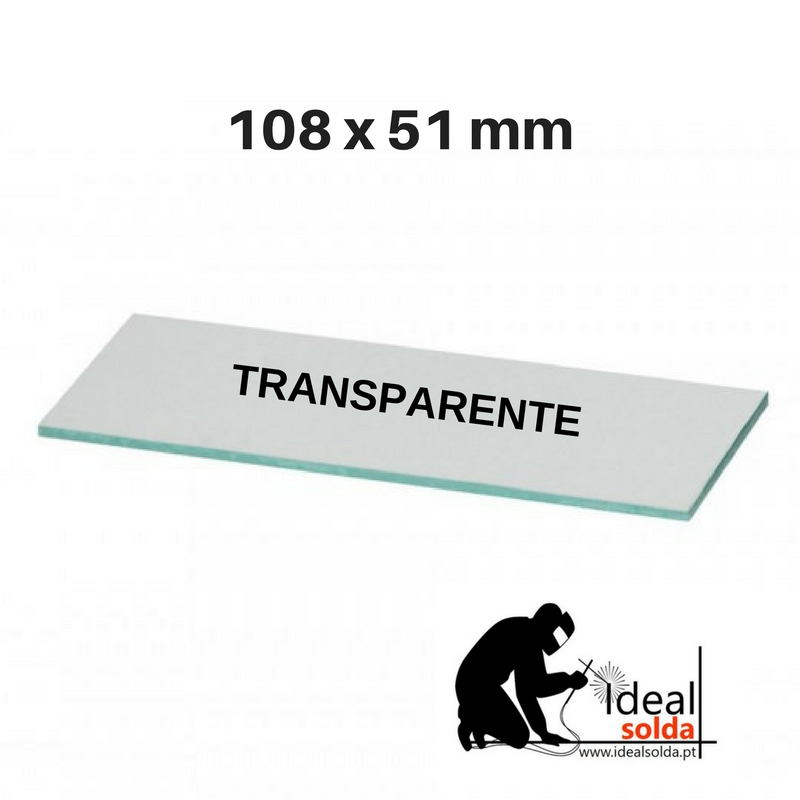 Vidro incolor para Máscara 108 x 51 mm Vidro incolor para Máscara 108 x 51 mm