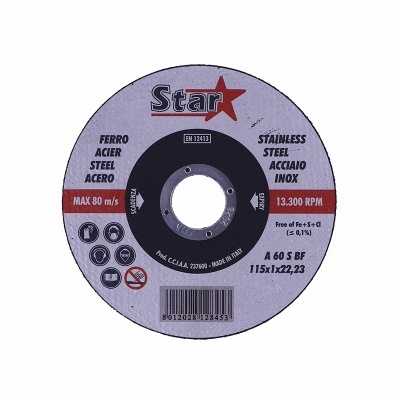 25 Discos de Corte 115x1mm para Aço Inox