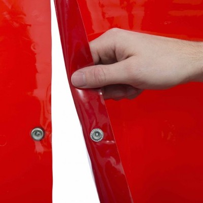 WELDAS Cortina de Soldadura 1.37 x 1.80m com Ilhoses e Ganchos Incluídos