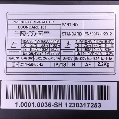 RedStar Inverter ECONOARC 161 - 230V-160AMP