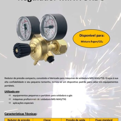 Regulador Manómetro Mini para Argon / CO2