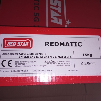 RED STAR Fio Arame Sólido SG2 ER-70S-6 Bobine 15 Kg